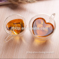 Heart shaped transparent tea cup, love heart tea cup gifts for couples